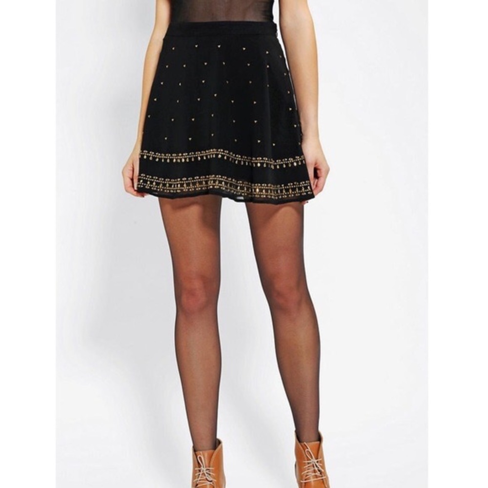 Black studded Urban Outfitters Gold studs Skirt